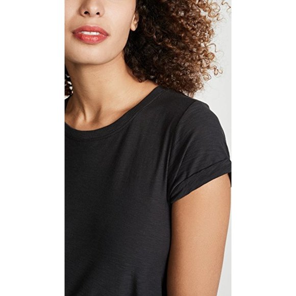 NATION LTD Roman Cotton Tiered T-shirt Dress Sz XS Washed Black - Picture 2 of 15